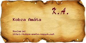 Kobza Amáta névjegykártya