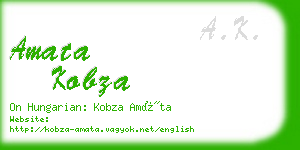 amata kobza business card